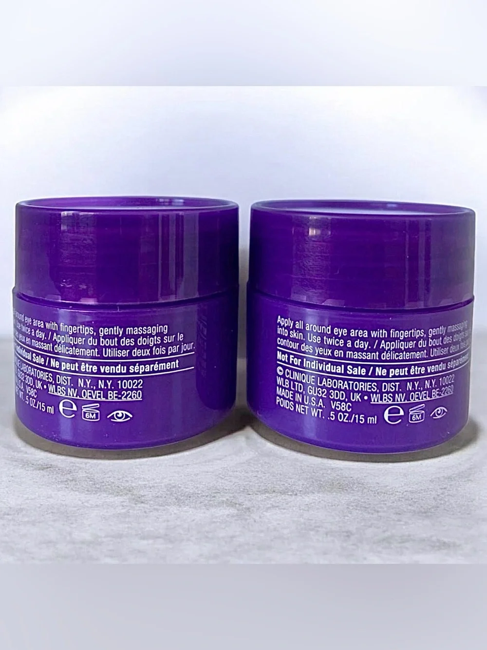 CLINIQUE Smart Clinical Repair Wrinkle Correcting Eye Cream 15mL set of 2 new.